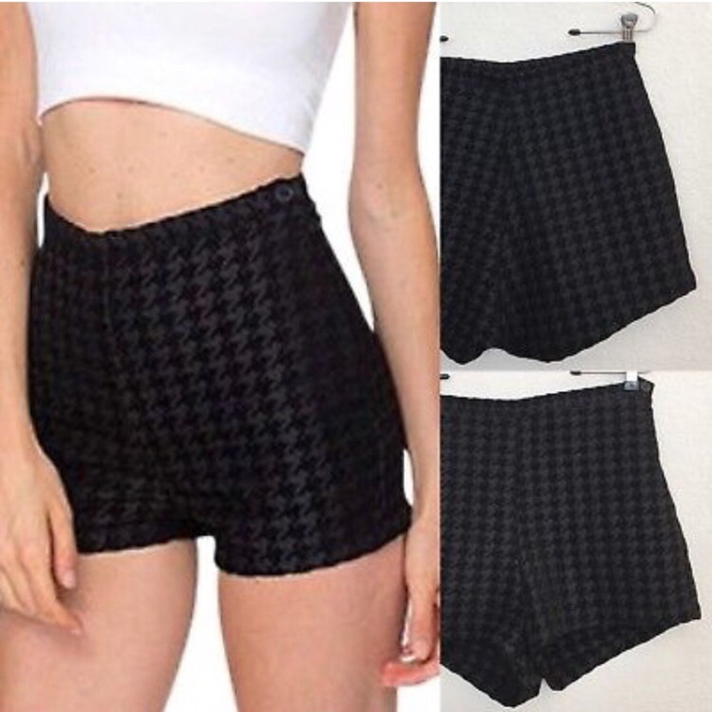 AmericanApparel Houndstooth HighWaist Shorts Small
